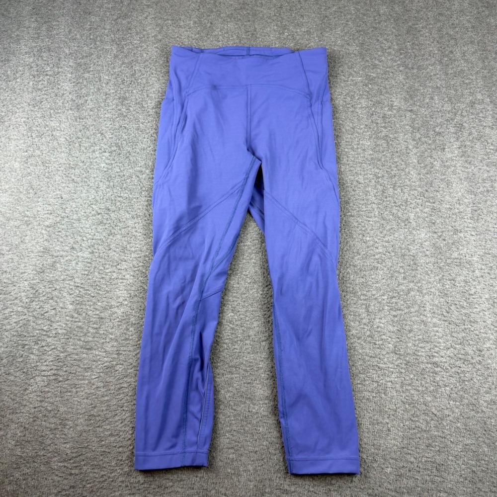 Lululemon All The Right Places Crop Leggings Women's 4 Purple Pockets High Rise - Picture 3 of 7